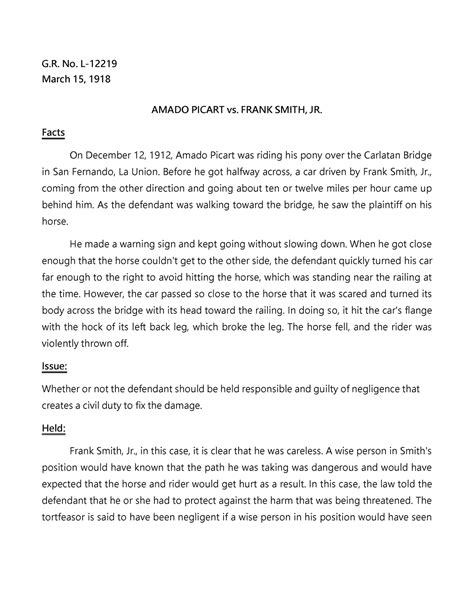 picart vs smith|Case Digest: AMADO PICART v. FRANK SMITH .